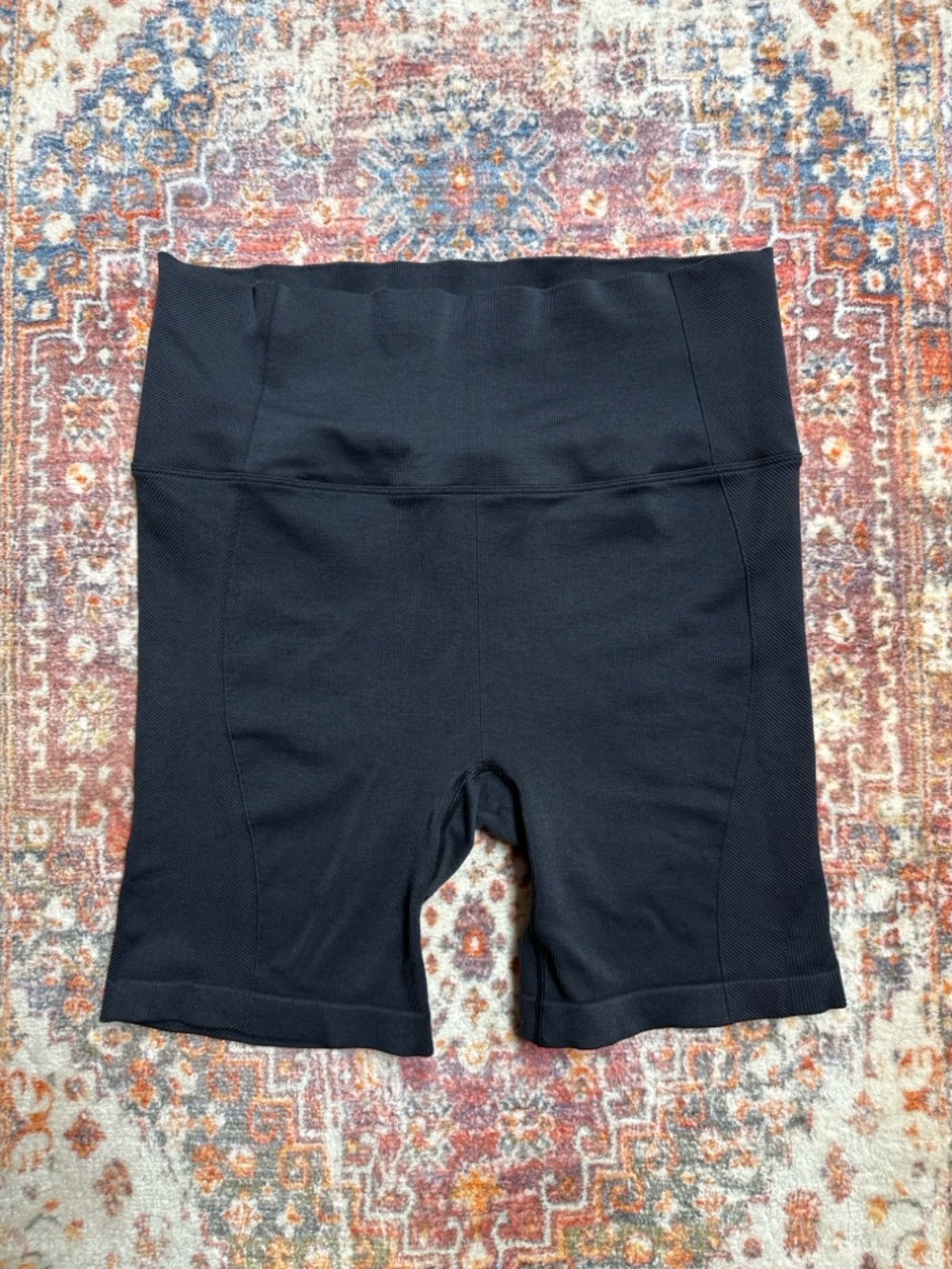 All in Motion Black Ribbed Biker Shorts XXL High Rise 5” or 6” Like New